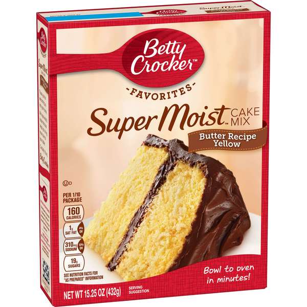 Betty Crocker Super Moist Butter Recipe Yellow Cake Mix 15.25 oz., PK12 16000-40986